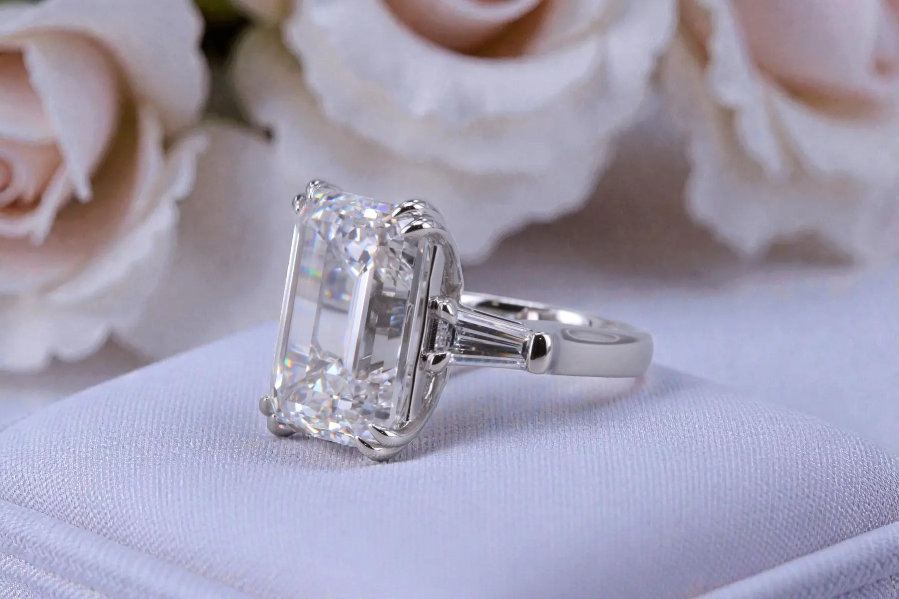 Lab-grown large diamond ring for Del Mar couples