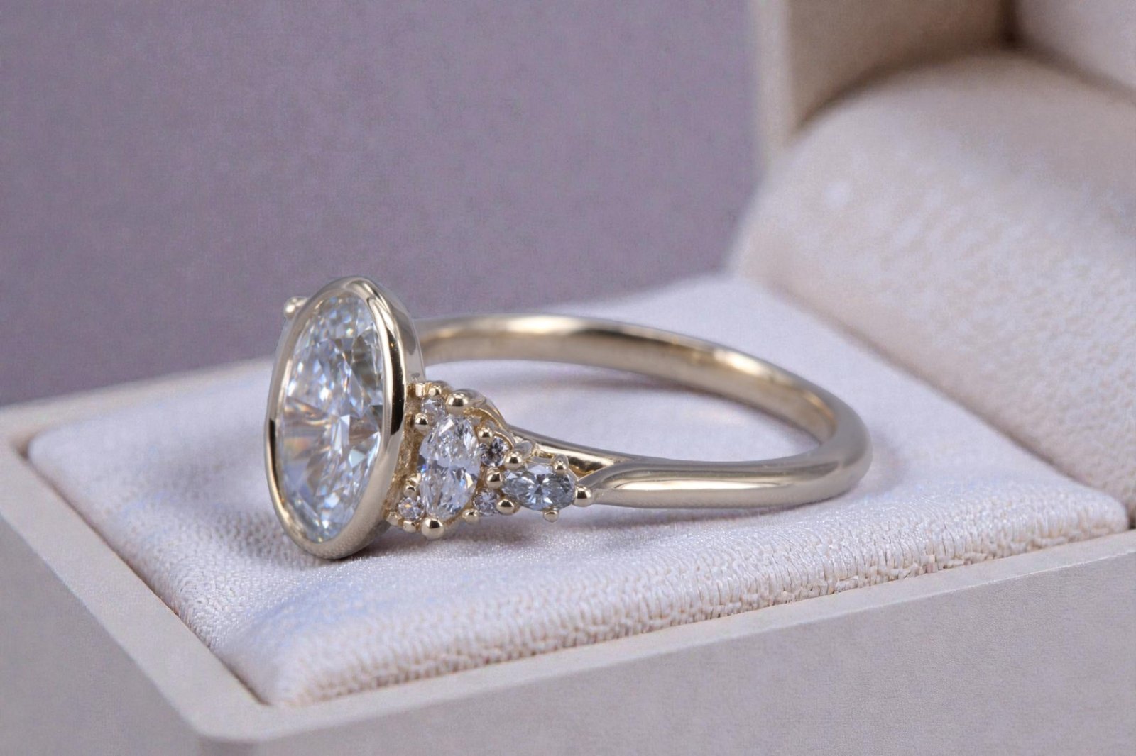 Vintage style engagement ring for Del Mar couples