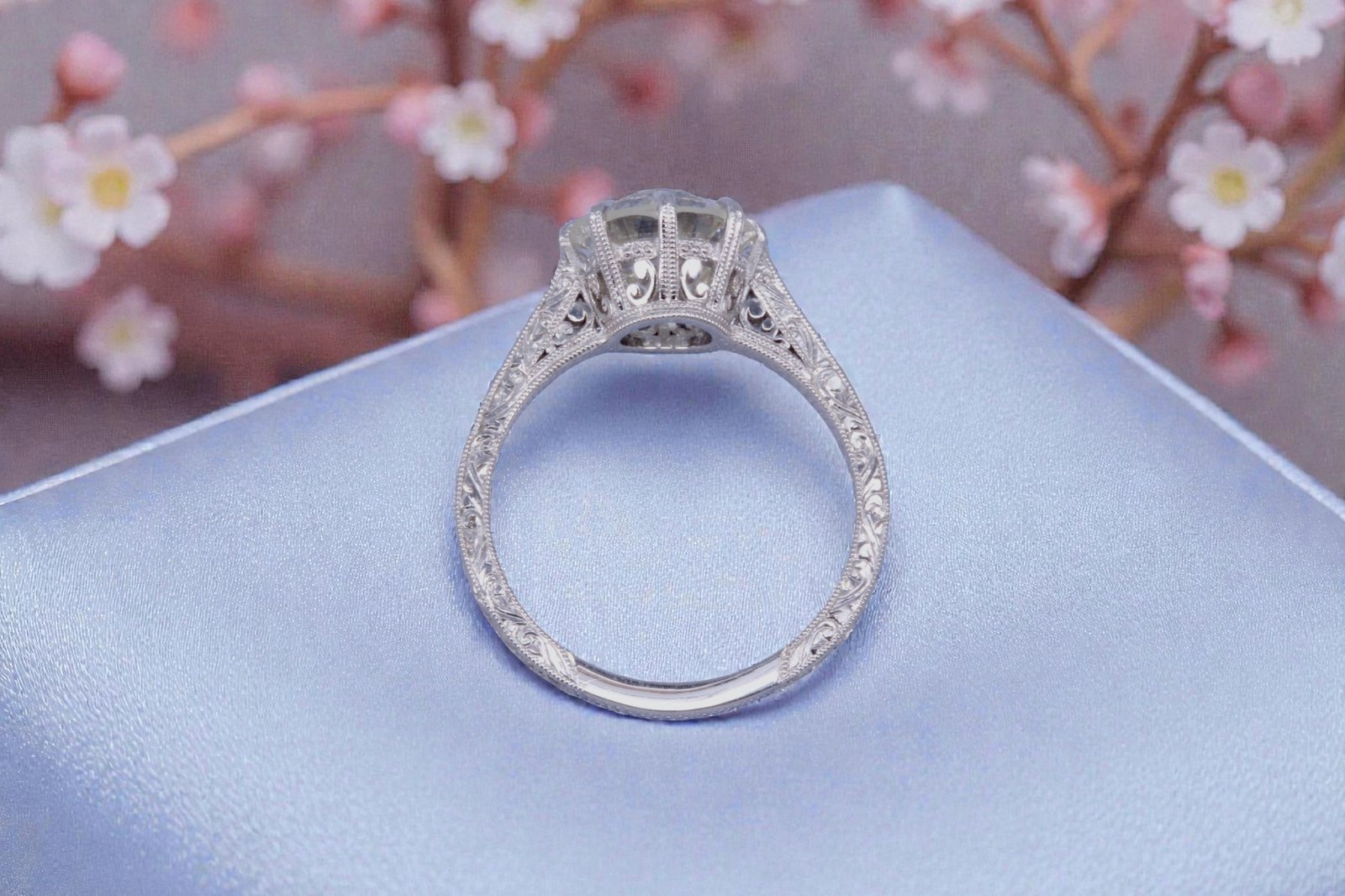 Classic diamond ring for Del Mar couples
