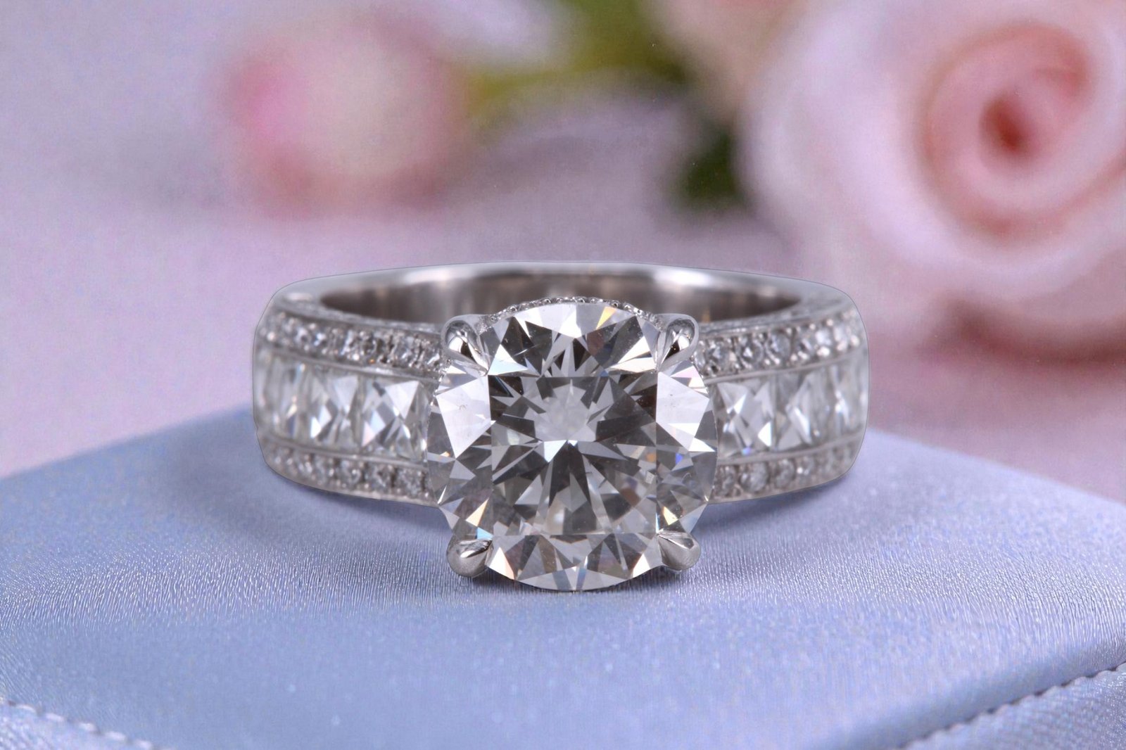 Custom diamond ring for Del Mar couples
