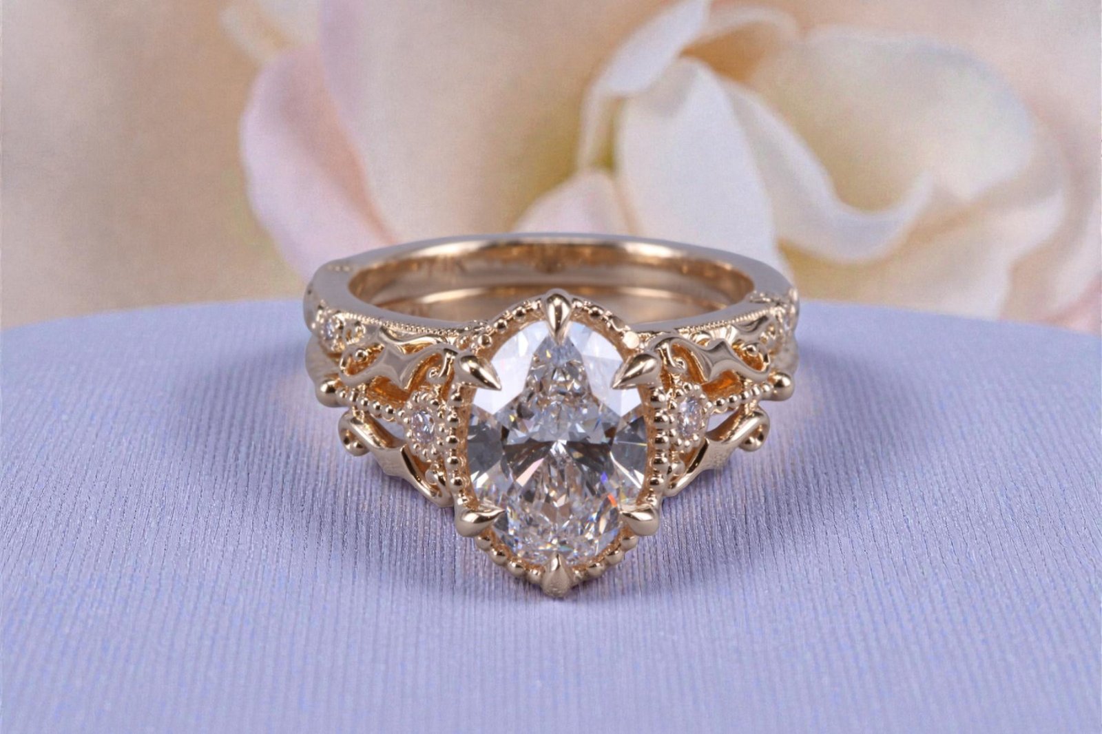 Custom-made oval diamond ring for Del Mar couples