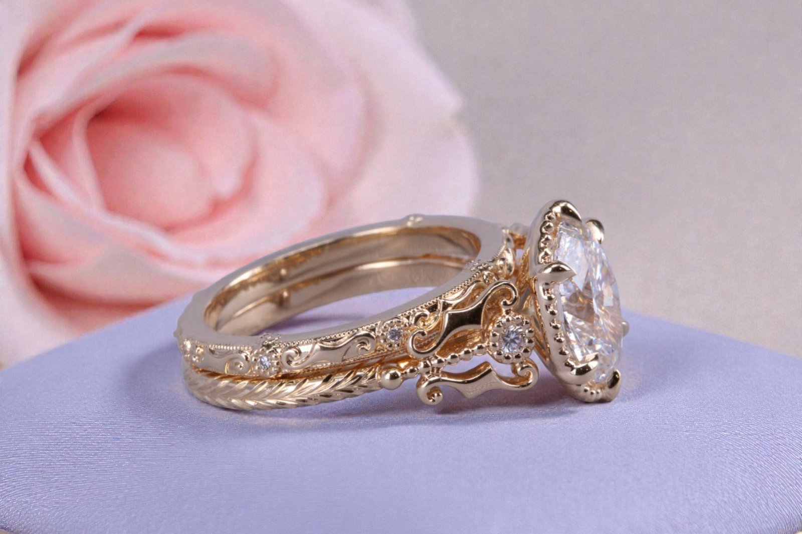Handcrafted diamond ring for Del Mar couples