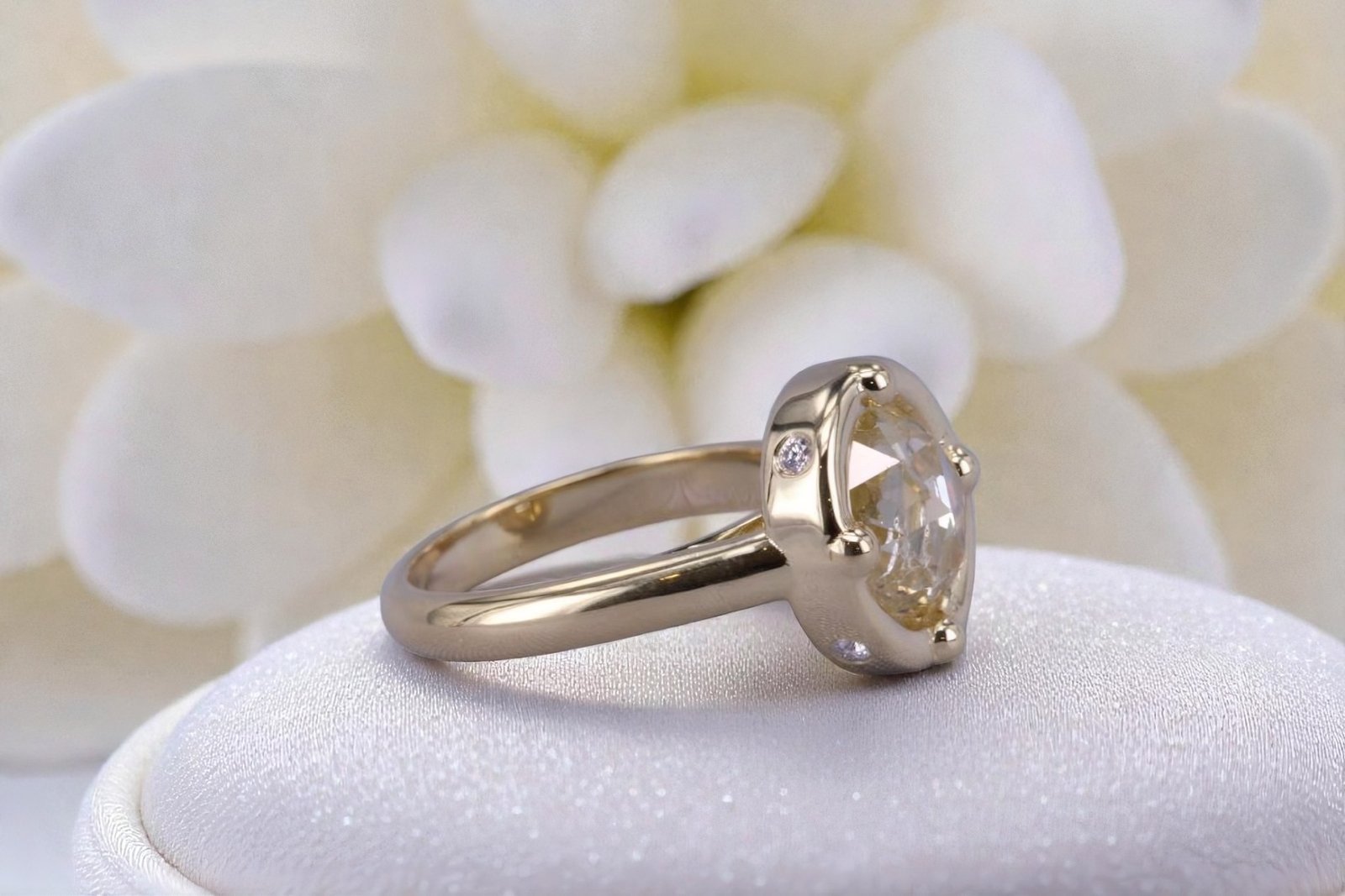 Non-traditional diamond ring for couples in Del Mar