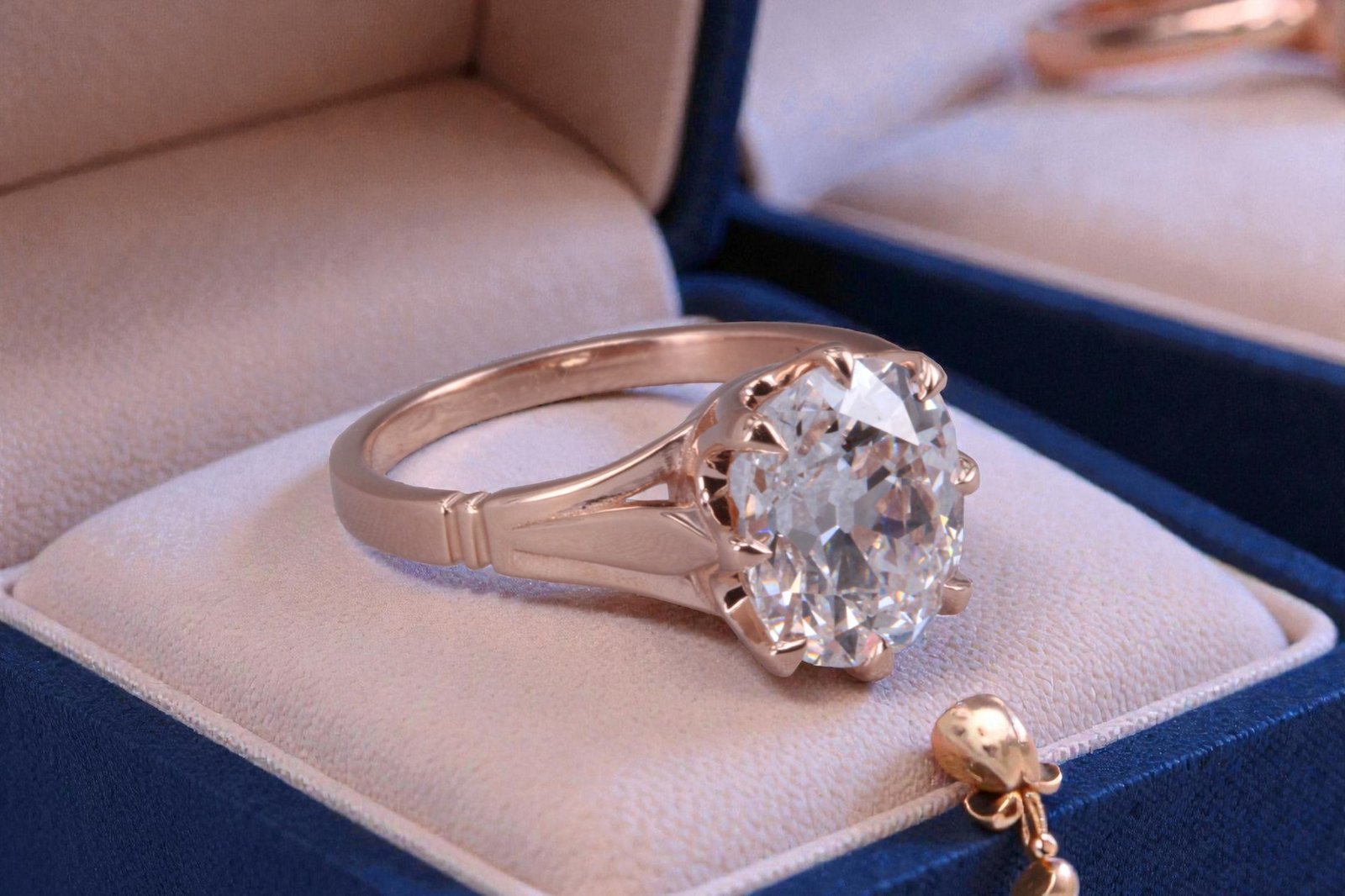 Handcrafted rose gold diamond ring for couples in Del Mar